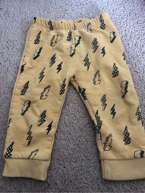 Cat & Jack Yellow Lightning Bolt Joggers